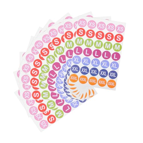 CLISPEED 25 Blatt Aufkleber Klebeetiketten für Kleidung Schuhe Hüte Wiederverwendbare Größenlabel mit Starker Haftung zur Einfachen Größenkennzeichnung CLISPEED 25 Blatt Aufkleber Klebeetiketten für Kleidung Schuhe Hüte Wiederverwendbare Größenlabel mit Starker Haftung zur Einfachen Größenkennzeichnung von CLISPEED