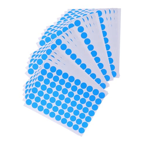 CLISPEED 25 Blatt Wasserdichte Selbstklebende Runde Punktaufkleber Blaue Farbige Markierungspunkte Kratzfest Reißfest und Feuchtigkeitsbeständig für Flaschen Gefrierschrank und CLISPEED 25 Blatt Wasserdichte Selbstklebende Runde Punktaufkleber Blaue Farbige Markierungspunkte Kratzfest Reißfest und Feuchtigkeitsbeständig für Flaschen Gefrierschrank und von CLISPEED