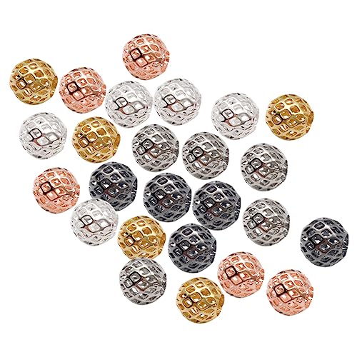 CLISPEED 25 Stück Metallperlen für Schmuckherstellung Loch Handgefertigte Kupfer Abstandsperlen Gold Silber Schwarz Roségold und Weiß für DIY Armbänder und Bastelprojekte CLISPEED 25 Stück Metallperlen für Schmuckherstellung Loch Handgefertigte Kupfer Abstandsperlen Gold Silber Schwarz Roségold und Weiß für DIY Armbänder und Bastelprojekte von CLISPEED