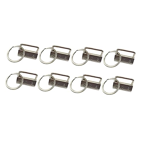 CLISPEED 25 Stück Schlüsselkette Schlüsselanhänger für Bastelarbeiten Zubehör Schlüsselringe Geldbeutel abc wickeltasche säckchen Armband aus Metall Mode mit Schlüsselanhänger Silver von CLISPEED
