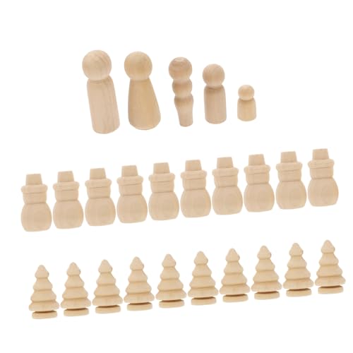 CLISPEED 25 Stück Teiliges Holzfiguren für Desktop Dekoration Glatte Oberfläche DIY Bemalung Kindgerecht Langlebige Natürliche Holzbasis als Weihnachts und Wohnaccessoire CLISPEED 25 Stück Teiliges Holzfiguren für Desktop Dekoration Glatte Oberfläche DIY Bemalung Kindgerecht Langlebige Natürliche Holzbasis als Weihnachts und Wohnaccessoire von CLISPEED