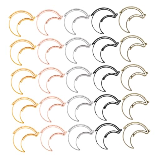 CLISPEED 25 Stück Teiliges Rotierendes Mondform Hohlrahmen Anhänger aus Hochwertiger in Gold Roségold Weiß k Schwarz und Antik für DIY Schmuckherstellung Zubehör CLISPEED 25 Stück Teiliges Rotierendes Mondform Hohlrahmen Anhänger aus Hochwertiger in Gold Roségold Weiß k Schwarz und Antik für DIY Schmuckherstellung Zubehör von CLISPEED
