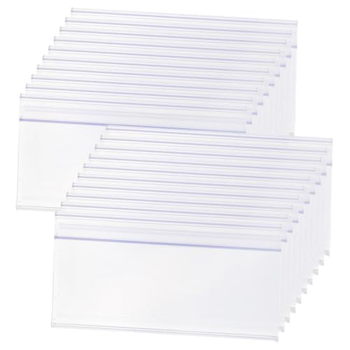 CLISPEED 25 Stück Teiliges Transparente PVC Preisschildhalter Flexibel für Draht Holzregale Langlebig Ablösbar Rückstandsfrei als Etikettenhalter für Supermarkt und Einzelhandel CLISPEED 25 Stück Teiliges Transparente PVC Preisschildhalter Flexibel für Draht Holzregale Langlebig Ablösbar Rückstandsfrei als Etikettenhalter für Supermarkt und Einzelhandel von CLISPEED