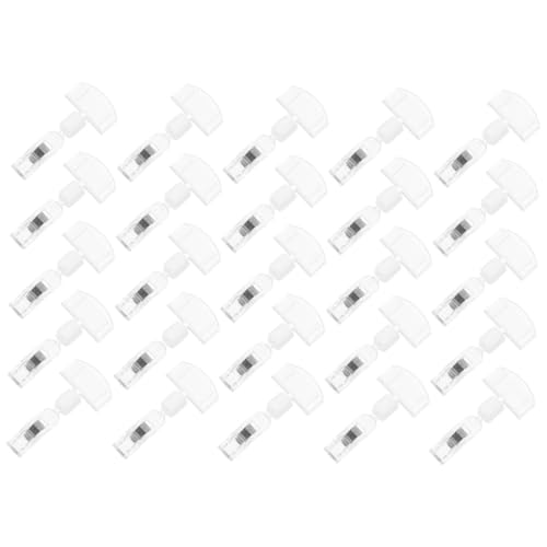 CLISPEED 25 Stück Teiliges Transparenter mit Drehbarem Clip Verstellbar für Warenetiketten Werbe Displayzwecke in Supermärkten Geschäften und Büros CLISPEED 25 Stück Teiliges Transparenter mit Drehbarem Clip Verstellbar für Warenetiketten Werbe Displayzwecke in Supermärkten Geschäften und Büros von CLISPEED