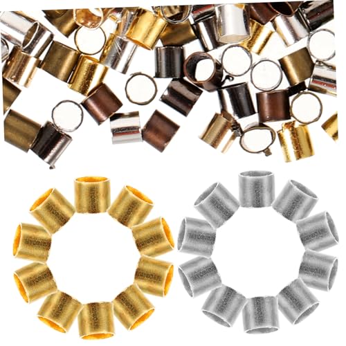 CLISPEED 2500 Stück Quetschperlen Bunte Crimp Tube Beads Langlebige Schmuckperlen für DIY Armbänder Halsketten Schmuckherstellung Zubehör für Originelles Basteln von CLISPEED