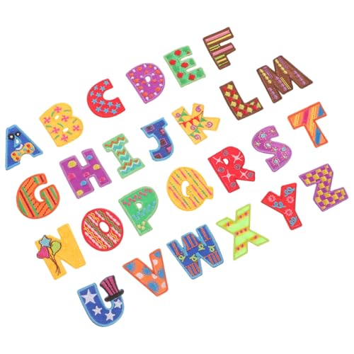 CLISPEED 26 Stück Teiliges Gestickter Buchstaben Aufnäher zum Aufbügeln Selbstklebend Annähen DIY Textil Patches für Kleidung Rucksäcke Jacken und Hüte Langlebige Reparatur und CLISPEED 26 Stück Teiliges Gestickter Buchstaben Aufnäher zum Aufbügeln Selbstklebend Annähen DIY Textil Patches für Kleidung Rucksäcke Jacken und Hüte Langlebige Reparatur und von CLISPEED