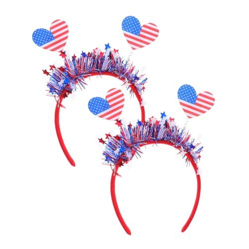 CLISPEED 2pcs American Flag Haartband Independence Day Haarzubehör Usa Kopfbedeckung Frauen Kinder Patriotische Kopfband Kopfschmuck Für Den Memorial Day 4. Juli Party Paraden Outdoor von CLISPEED