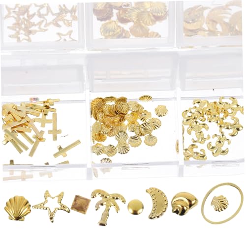CLISPEED 3 Box Glänzende Nagelcharm Metall DIY Nagelkunst Dekor pro Box Pack Maniküre Nailart Zubehör für Fingernägel Schmuck Bastelprojekte CLISPEED 3 Box Glänzende Nagelcharm Metall DIY Nagelkunst Dekor pro Box Pack Maniküre Nailart Zubehör für Fingernägel Schmuck Bastelprojekte von CLISPEED