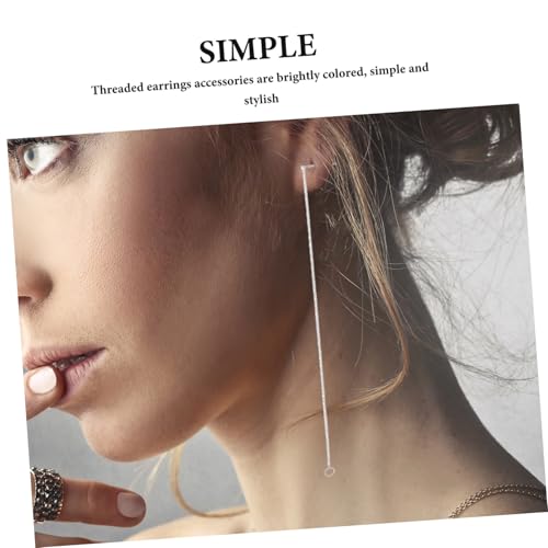 CLISPEED 3 Paare Sterling Silber Ohrhaken für Ohrringe Selber Machen DIY Schmuckzubehör Ohrfäden Minimalistische Ohrhänger Schmuckherstellung Zubehör für Damen von CLISPEED