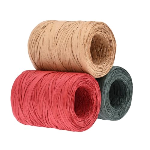 CLISPEED 3 Rollen Natürliche Raffia Bastbänder Geschenkverpackungsband pro Rot Grün Naturfarben Weihnachtliches Geschenkband für DIY Verpackungen Dekoration und Bastelarbeiten CLISPEED 3 Rollen Natürliche Raffia Bastbänder Geschenkverpackungsband pro Rot Grün Naturfarben Weihnachtliches Geschenkband für DIY Verpackungen Dekoration und Bastelarbeiten von CLISPEED