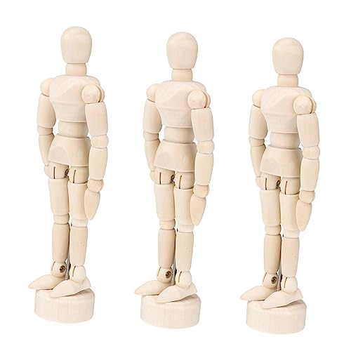 CLISPEED 3 Stück Holzfiguren Mannequin Gelenkige Zeichnerpuppen für Künstler Skizzen und Heimdekoration Beige für DIY Projekte CLISPEED 3 Stück Holzfiguren Mannequin Gelenkige Zeichnerpuppen für Künstler Skizzen und Heimdekoration Beige für DIY Projekte von CLISPEED