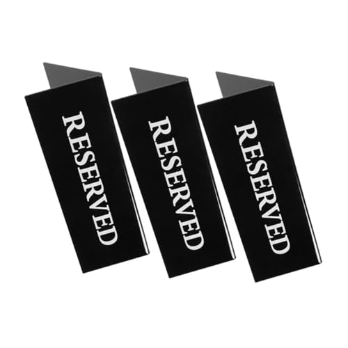 CLISPEED 3 Stück Reservierte Tischnummernschilder aus Acryl für Hochzeiten V Förmiges Design Schwarze für Restaurants und Veranstaltungen Platzsparend und CLISPEED 3 Stück Reservierte Tischnummernschilder aus Acryl für Hochzeiten V Förmiges Design Schwarze für Restaurants und Veranstaltungen Platzsparend und von CLISPEED