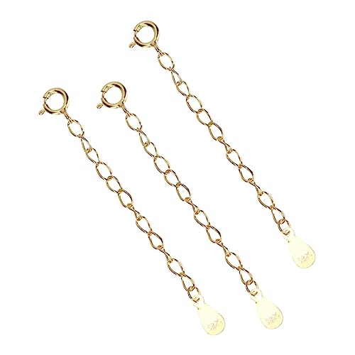 CLISPEED 3 Stück Silber Kettenverlängerung für Armbänder und Verstellbare DIY Schmuckkette mit Tropfenanhänger für Anpassungen CLISPEED 3 Stück Silber Kettenverlängerung für Armbänder und Verstellbare DIY Schmuckkette mit Tropfenanhänger für Anpassungen von CLISPEED