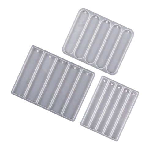 CLISPEED 3 Stück Silikon Lesezeichen Form Epoxidharz Flexible DIY Gießformen für Langlebige Glatte Buchzeichen zum Basteln mit Schmuckelementen Wie Perlen und Trockenblumen CLISPEED 3 Stück Silikon Lesezeichen Form Epoxidharz Flexible DIY Gießformen für Langlebige Glatte Buchzeichen zum Basteln mit Schmuckelementen Wie Perlen und Trockenblumen von CLISPEED