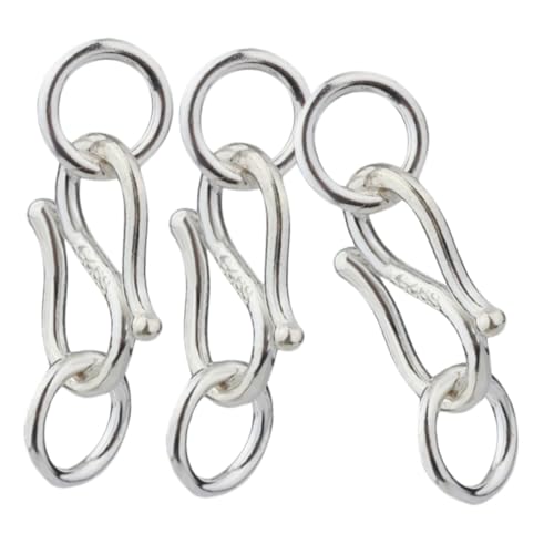 CLISPEED 3 Stück Sterlingsilber Schmuckverschluss mit Rundring S haken Polierter DIY Armband Verschluss Connector für Langlebige Bastelarmbänder Silberfarben CLISPEED 3 Stück Sterlingsilber Schmuckverschluss mit Rundring S haken Polierter DIY Armband Verschluss Connector für Langlebige Bastelarmbänder Silberfarben von CLISPEED