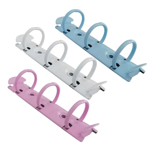 CLISPEED 3 Stück Teiliges Metall binder set O ring Manuell Bedienbar Langlebig und Leicht für Büro Schule und Zuhause Praktische Dokumentenmappe in Zufälligen Farben Zufällige Farbe von CLISPEED
