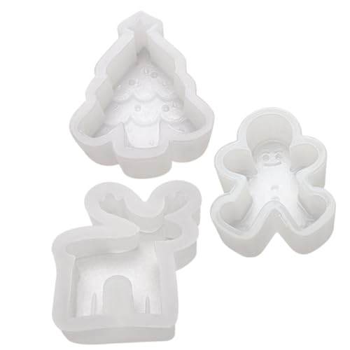 CLISPEED 3 Stück Teiliges Silikon Kerzenformen Weihnachten mit Weihnachtsbaum Lebkuchenmann und Rentier Leichte DIY Kerzengießformen für Handgemachte Duftkerzen Seifen Bastelarbeiten für CLISPEED 3 Stück Teiliges Silikon Kerzenformen Weihnachten mit Weihnachtsbaum Lebkuchenmann und Rentier Leichte DIY Kerzengießformen für Handgemachte Duftkerzen Seifen Bastelarbeiten für von CLISPEED
