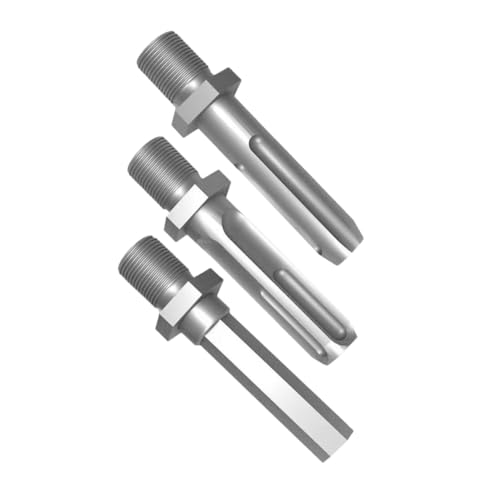 CLISPEED 3 Stück Teiliges Stahl Splitter Bohrer Adapter Robuster Impact Driver Adapter mit Sechskant Vierflach und Zwei Kerben Schaft Vielseitig für Holzspalten Heimwerker und Profis von CLISPEED
