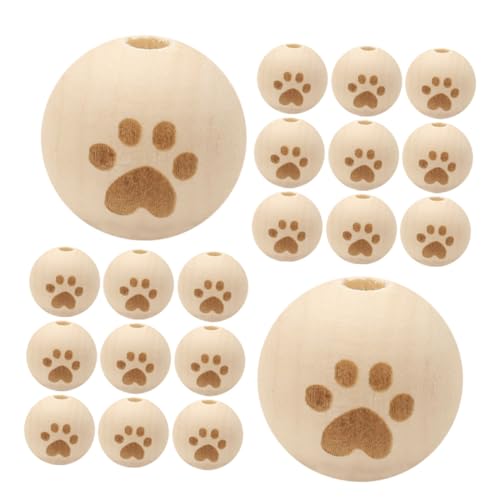 CLISPEED 30 Stück Große Loch Holzperlen aus Fußabdruck holz Runde Naturperlen für DIY Schmuckherstellung Vielseitige Spacer beads für Armbänder Halsketten Bastelprojekte und Dekorationen CLISPEED 30 Stück Große Loch Holzperlen aus Fußabdruck holz Runde Naturperlen für DIY Schmuckherstellung Vielseitige Spacer beads für Armbänder Halsketten Bastelprojekte und Dekorationen von CLISPEED