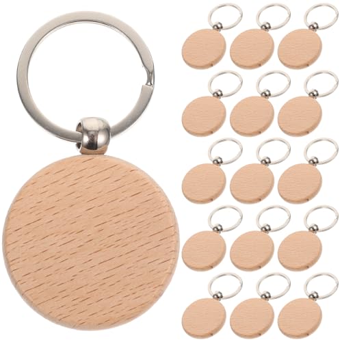 CLISPEED 30 Stück Holz Schlüsselanhänger DIY Rohlinge für Kreative Bastelprojekte Leere Holz Schlüsselketten zum Bemalen für Personalisierte und Dekoration CLISPEED 30 Stück Holz Schlüsselanhänger DIY Rohlinge für Kreative Bastelprojekte Leere Holz Schlüsselketten zum Bemalen für Personalisierte und Dekoration von CLISPEED