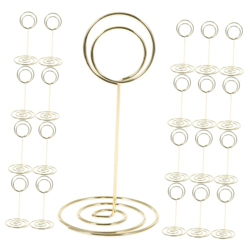 CLISPEED 30 Stück Memo Clip Halter Gold Kreativer Fotohalter Notizhalter für Schreibtisch Büro Zuhause Dekorativ Organisator für Grußkarten Desktop Anzeige von CLISPEED