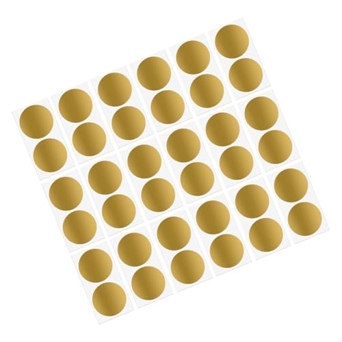 CLISPEED 30 Stück Runde Scratch Off Sticker Selbstklebende Rubbelaufkleber für DIY Gewinnspiele Überraschungskarten Brautparty spiele Goldfarbene Beschichtung Leicht Abziehbar ohne von CLISPEED