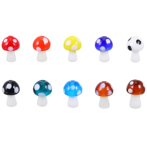 CLISPEED 30 Stück Teiliges Bunte Glas Pilzperlen für DIY Schmuckherstellung Robuste Wasserfeste Bastelperlen zum Auffädeln von Armbändern Halsketten und Ohrringen Glatte Oberfläche CLISPEED 30 Stück Teiliges Bunte Glas Pilzperlen für DIY Schmuckherstellung Robuste Wasserfeste Bastelperlen zum Auffädeln von Armbändern Halsketten und Ohrringen Glatte Oberfläche von CLISPEED