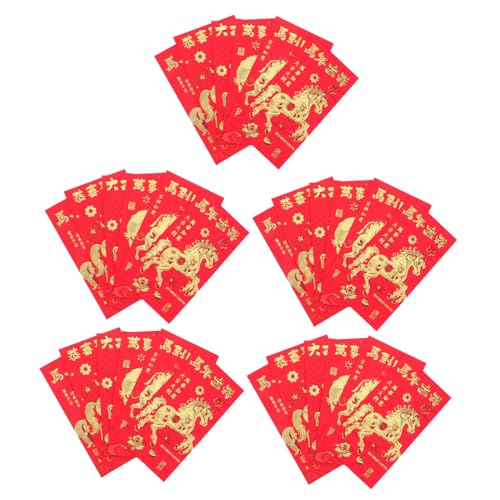 CLISPEED 30 Stück Teiliges Chinesische Rote Umschläge Pferdejahr mit Geprägtem Design Hochwertige Papierqualität Vielseitig für Neujahrsfest Kreative Lunar Year Geldumschläge für Familie CLISPEED 30 Stück Teiliges Chinesische Rote Umschläge Pferdejahr mit Geprägtem Design Hochwertige Papierqualität Vielseitig für Neujahrsfest Kreative Lunar Year Geldumschläge für Familie von CLISPEED