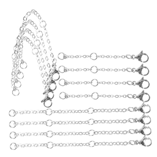 CLISPEED 30 Stück Teiliges Edelstahl Kettenverlängerungs mit Karabinerverschluss Halsketten und Armbandverlängerer in Robuste Schmuck Extender für DIY Schmuckherstellung von CLISPEED