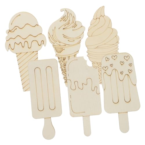 CLISPEED 30 Stück Teiliges Holzscheiben Eiscreme Bastelset Glatte Kanten DIY Blanko Holzstücke für Sommer Bastelarbeiten und Dekoration CLISPEED 30 Stück Teiliges Holzscheiben Eiscreme Bastelset Glatte Kanten DIY Blanko Holzstücke für Sommer Bastelarbeiten und Dekoration von CLISPEED