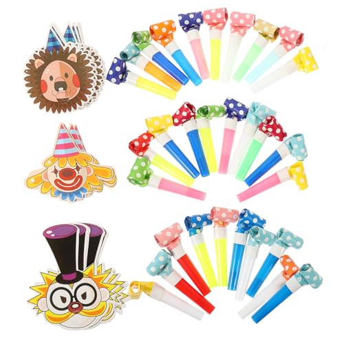 CLISPEED 30 Stück Teiliges Party Tröten Kindergeburtstag mit Cartoon Tiermotiven Bunte Papierpfeifen Sicherer und Papier für Festliche Anlässe und Mitgebsel CLISPEED 30 Stück Teiliges Party Tröten Kindergeburtstag mit Cartoon Tiermotiven Bunte Papierpfeifen Sicherer und Papier für Festliche Anlässe und Mitgebsel von CLISPEED