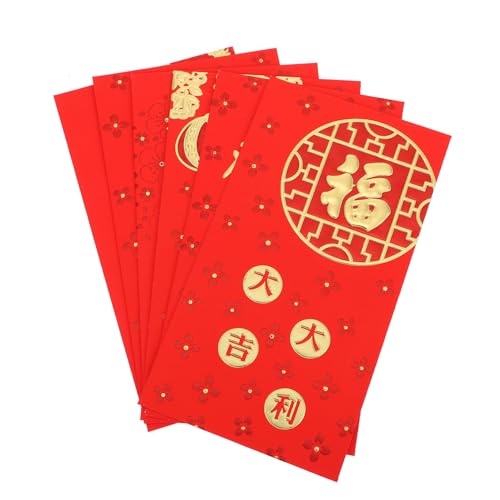 CLISPEED 30 Stück Teiliges Rote Geldumschläge mit Chinesischem Neujahrs Festliches Geschenkpapier Langlebig Leicht zu Öffnen und Schließen Leuchtend Rote Farbe Sichere und Praktische CLISPEED 30 Stück Teiliges Rote Geldumschläge mit Chinesischem Neujahrs Festliches Geschenkpapier Langlebig Leicht zu Öffnen und Schließen Leuchtend Rote Farbe Sichere und Praktische von CLISPEED