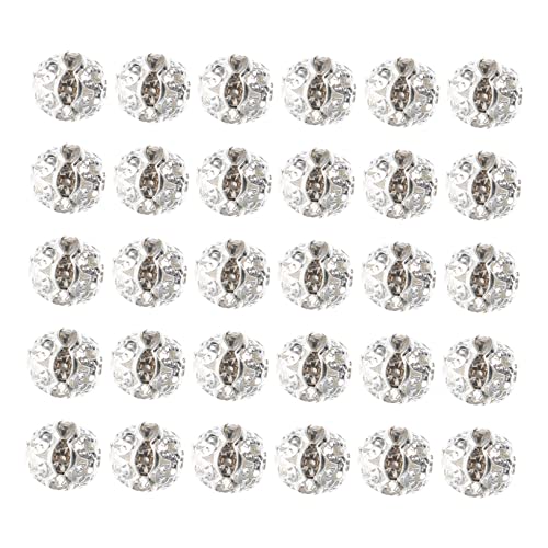 CLISPEED 30 Stück Teiliges Sphärische Perlen mit Löchern DIY Schmuckperlen mit Kristall Strass Geeignet für Armbänder und Basteln CLISPEED 30 Stück Teiliges Sphärische Perlen mit Löchern DIY Schmuckperlen mit Kristall Strass Geeignet für Armbänder und Basteln von CLISPEED