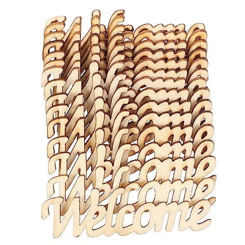 CLISPEED 30 Stück Unfertige Holzbuchstaben für Hochzeiten und Partys Bastelideen und DIY Dekorationen Robustem Holz zum Bemalen und Gestalten von CLISPEED