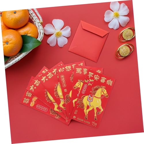 CLISPEED 300 Stk. Chinesische Neujahrsumschläge Rote Geldumschläge Jahr Des Pferdes Kreative Hongbao für Frühlingsfest Familienfeiern Firmenpartys Robustes Papiermaterial CLISPEED 300 Stk. Chinesische Neujahrsumschläge Rote Geldumschläge Jahr Des Pferdes Kreative Hongbao für Frühlingsfest Familienfeiern Firmenpartys Robustes Papiermaterial von CLISPEED