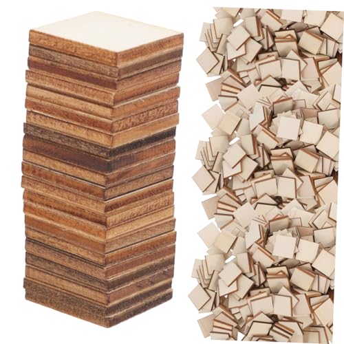 CLISPEED 300 Stück Hölzerne Quadratische Holzscheiben Leere Untersetzer Zum Basteln Unvollendet Quadratische Zum Malen Leerzeichen Leere Kacheln Buchstaben Zum Basteln Bambus von CLISPEED