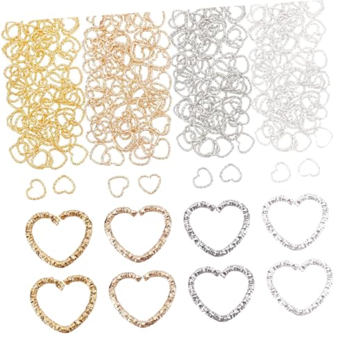 CLISPEED 320 Stück Herzförmige Schmuck Verbinder Ringe Metall Jump Rings Für DIY Halsketten Armbänder Basteln Zubehör CLISPEED 320 Stück Herzförmige Schmuck Verbinder Ringe Metall Jump Rings Für DIY Halsketten Armbänder Basteln Zubehör von CLISPEED