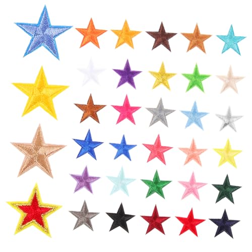 CLISPEED 35 Stück Teiliges Bunte Stern Aufnäher zum Aufbügeln Bestickte DIY Patches für Kleidung Jeans Schuhe Hüte Vielseitige Reparatur und Dekorationsapplikationen Langlebiges CLISPEED 35 Stück Teiliges Bunte Stern Aufnäher zum Aufbügeln Bestickte DIY Patches für Kleidung Jeans Schuhe Hüte Vielseitige Reparatur und Dekorationsapplikationen Langlebiges von CLISPEED