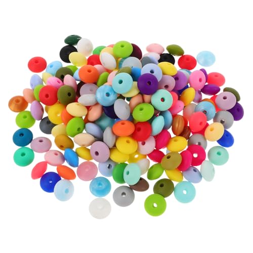 CLISPEED 350 Stück Silikon Linsenperlen Bunte Silikonperlen für Schlüsselanhänger Armbänder Diy Schmuckzubehör Hautfreundlich und Langlebig CLISPEED 350 Stück Silikon Linsenperlen Bunte Silikonperlen für Schlüsselanhänger Armbänder Diy Schmuckzubehör Hautfreundlich und Langlebig von CLISPEED