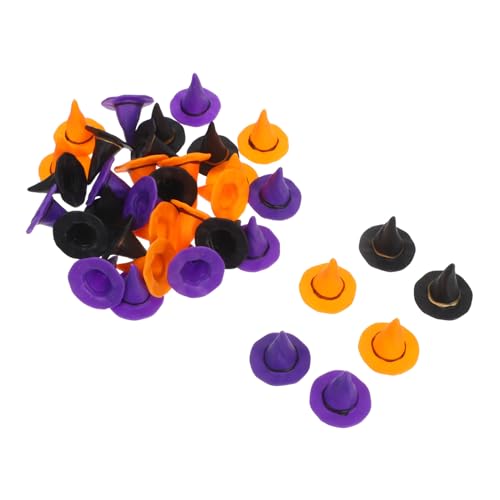 CLISPEED 36 Stück Halloween Dekorationshut Mini Hüte Für Puppendekor Puppenhut Zubehör Mini Hüte Für Puppen Halloween Hexenhut Hängende Hexenhüte Dekorationen Zaubererhut Winziger von CLISPEED