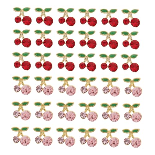 CLISPEED 36 Stück Teiliges Nageldekor Kirschform Nagelschmuck aus Langlebiger Legierung Strahlend Rot und Glänzend für DIY Maniküre und Professionelle Nailart Geeignet für Festtage und CLISPEED 36 Stück Teiliges Nageldekor Kirschform Nagelschmuck aus Langlebiger Legierung Strahlend Rot und Glänzend für DIY Maniküre und Professionelle Nailart Geeignet für Festtage und von CLISPEED