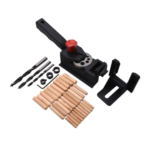 CLISPEED 38 Stück Teiliges Holzbohrer Holzbohrschablone DIY Holzverbindungswerkzeug mit Dübelhilfe Präziser Bohrloch Positionierer aus Gehärtetem Stahl für Möbelbau und von CLISPEED