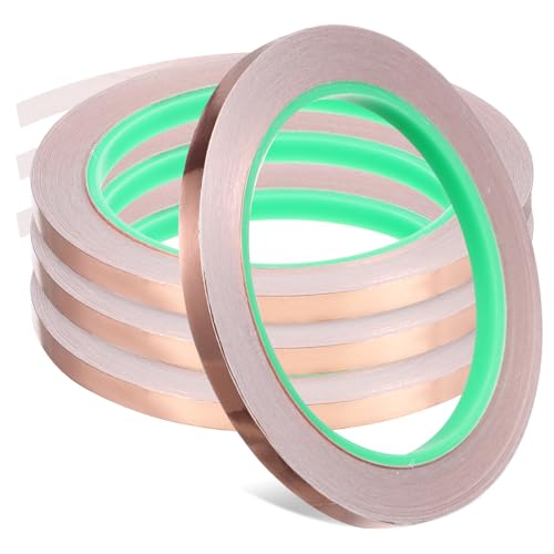 CLISPEED 4 Rollen Kupferband Selbstklebend Breit pro Rolle Leitfähiges Klebeband für Elektronikreparaturen und Diy Projekte Flexibel und Einfach Zuschneidbar CLISPEED 4 Rollen Kupferband Selbstklebend Breit pro Rolle Leitfähiges Klebeband für Elektronikreparaturen und Diy Projekte Flexibel und Einfach Zuschneidbar von CLISPEED