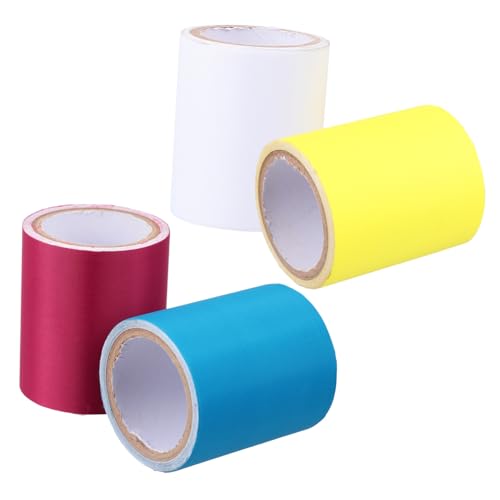 CLISPEED 4 Rollen Selbstklebende Bügelflicken Jeans Patches in Farben zum Reparieren von Kleidung Rucksäcken DIY Textilaufnäher Robust Langlebig Vielseitig für Outdoor und Alltag von CLISPEED