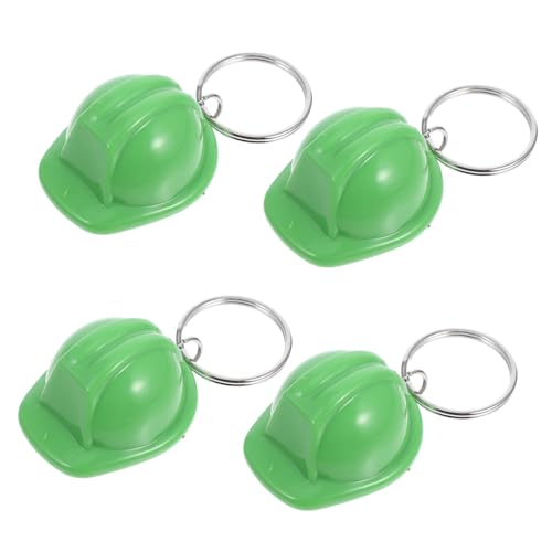 CLISPEED 4 Stück Bau Hut Helm-schlüsselanhänger Mini-schutzhelm Für Puppe Miniatur-bau-hüte- Bau Party Gefälligkeiten Bau-partyhüte Hut Schlüsselanhänger Zinklegierung Green von CLISPEED