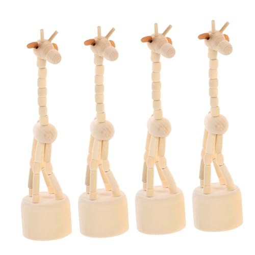 CLISPEED 4 Stück Handgeschnitzte Holz Giraffen Figurinen Tischdekoration Leicht und Tragbar Natürliche Holzmaterialien als Reisebegleiter und Bürodeko CLISPEED 4 Stück Handgeschnitzte Holz Giraffen Figurinen Tischdekoration Leicht und Tragbar Natürliche Holzmaterialien als Reisebegleiter und Bürodeko von CLISPEED