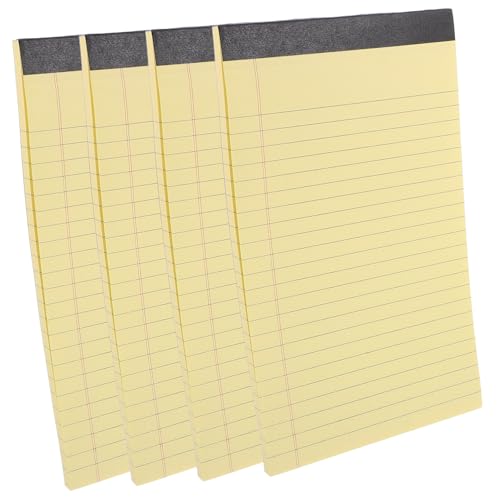 CLISPEED 4 Stück Liniertes Schreibpapier Notizblöcke mit Abreißbaren Blättern Praktisches Memo Schreibblock für Notizen Listen und Organisation Unterwegs von CLISPEED