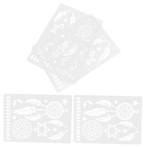 CLISPEED 4 Stück Mandala Schablonen Pet Wiederverwendbar Feine Muster DIY Wandmalerei Möbel Dekoration Kreativ Vorlage Für Bastelprojekte Und Kunstwerke von CLISPEED