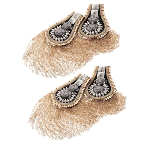 CLISPEED 4 Stück Schulterquasten Für Jacken: Schulterstücke Mit Fransenbesatz Und Nietendesign – Schulterstücke Für Kostüme Und Steampunk-outfits CLISPEED 4 Stück Schulterquasten Für Jacken: Schulterstücke Mit Fransenbesatz Und Nietendesign – Schulterstücke Für Kostüme Und Steampunk-outfits von CLISPEED