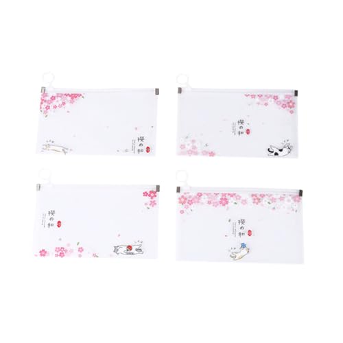 CLISPEED 4 Stück Teiliges Cartoon Aufbewahrungsbeutel Wasserdichtes PP Material mit Clipverschluss Bunte Datei und Schreibwarenbeutel für Schüler und Bürobedarf CLISPEED 4 Stück Teiliges Cartoon Aufbewahrungsbeutel Wasserdichtes PP Material mit Clipverschluss Bunte Datei und Schreibwarenbeutel für Schüler und Bürobedarf von CLISPEED